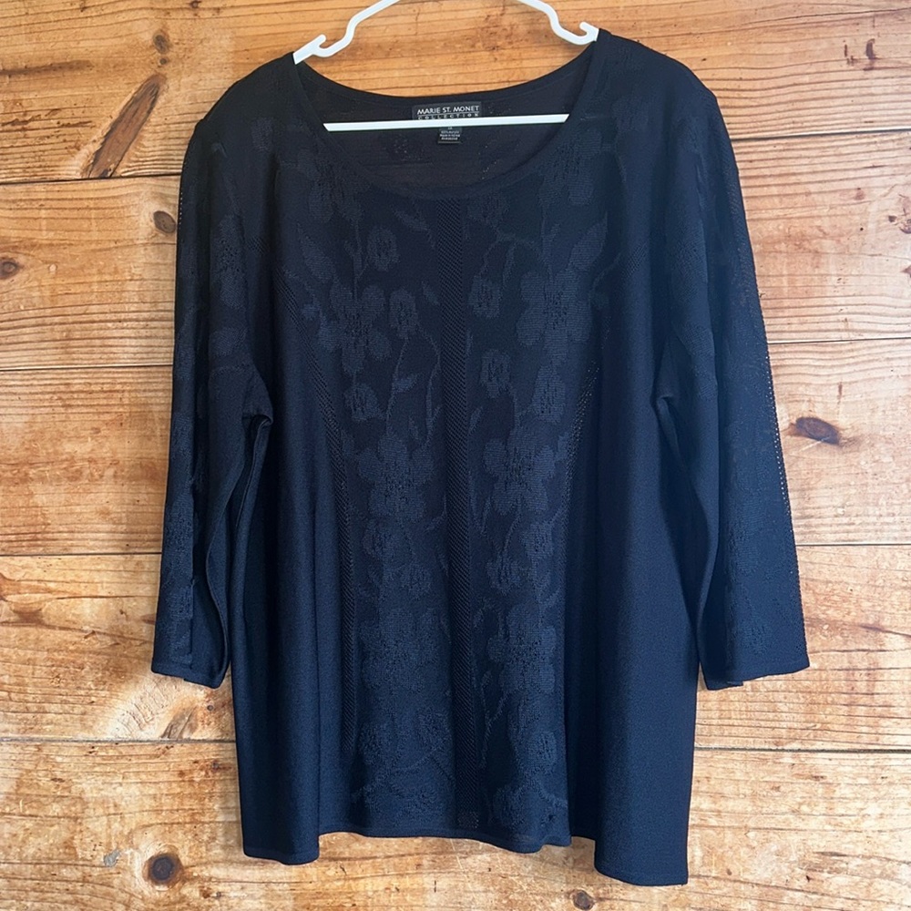 Marie St Monet Collection Floral Knit Vintage top